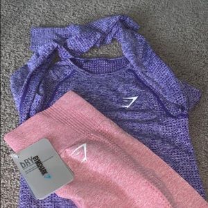 SOLD Gymshark indigo marl vital seamless crop